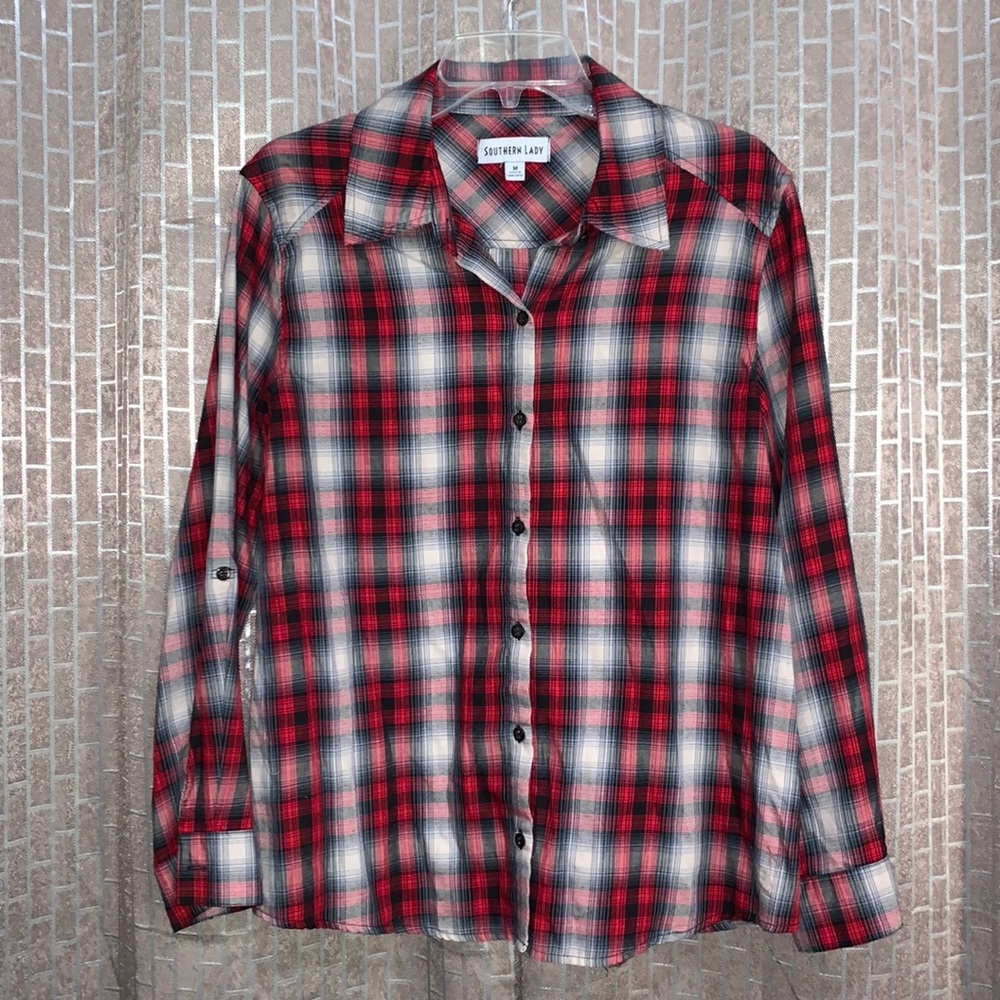 Southern Lady Flannel Blouse